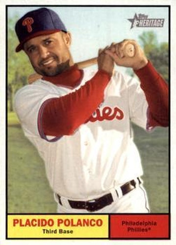#368 Placido Polanco - Philadelphia Phillies - 2010 Topps Heritage Baseball