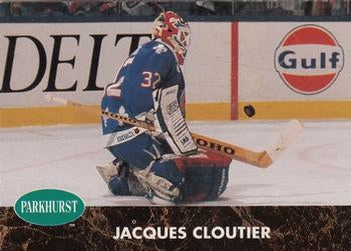 #368 Jacques Cloutier - Quebec Nordiques - 1991-92 Parkhurst Hockey