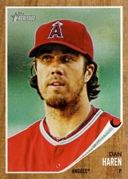 #369 Dan Haren - Los Angeles Angels - 2011 Topps Heritage Baseball