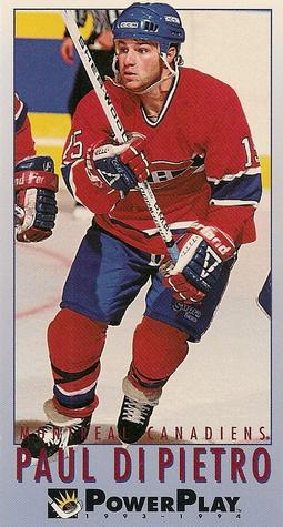 #369 Paul DiPietro - Montreal Canadiens - 1993-94 Fleer PowerPlay Hockey