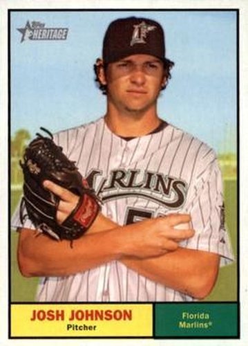 #369 Josh Johnson - Florida Marlins - 2010 Topps Heritage Baseball