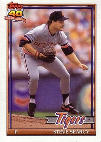 #369 Steve Searcy - Detroit Tigers - 1991 Topps Baseball