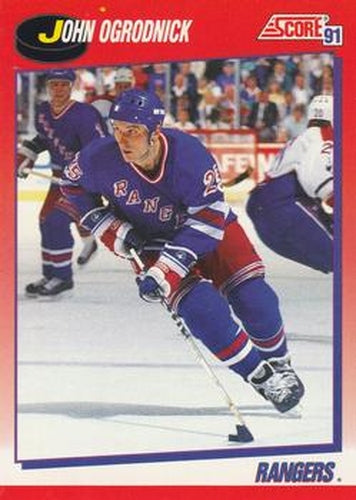 #36 John Ogrodnick - New York Rangers - 1991-92 Score Canadian Bilingual Hockey