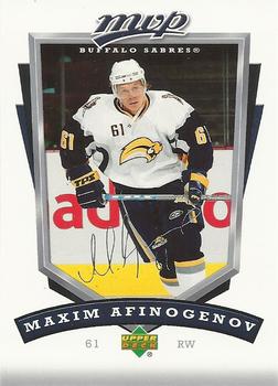 #36 Maxim Afinogenov - Buffalo Sabres - 2006-07 Upper Deck MVP Hockey