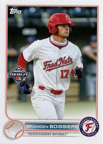 #PD-36 Branden Boissiere - Fredericksburg Nationals - 2022 Topps Pro Debut Baseball