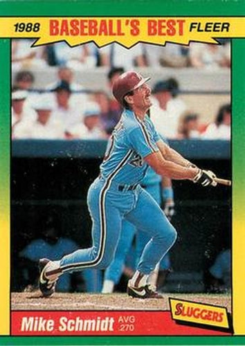 #36 Mike Schmidt - Philadelphia Phillies - 1988 Fleer Baseball's Best Sluggers vs Pitchers