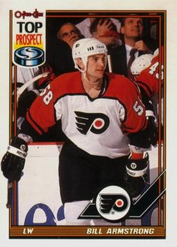 #36 Bill Armstrong - Philadelphia Flyers - 1991-92 O-Pee-Chee Hockey