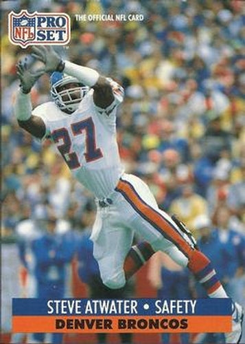 #136 Steve Atwater - Denver Broncos - 1991 Pro Set Football