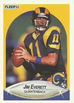 #36 Jim Everett - Los Angeles Rams - 1990 Fleer Football