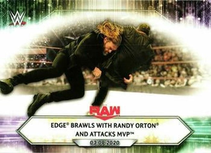 #36 Edge Brawls with Randy Orton and Attacks MVP - 2021 Topps WWE Wrestling