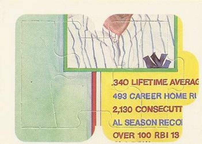 #37-39 Lou Gehrig - New York Yankees - 1985 Donruss - Lou Gehrig Puzzle Baseball