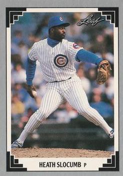 #370 Heath Slocumb - Chicago Cubs - 1991 Leaf Baseball