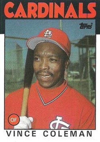 #370 Vince Coleman - St. Louis Cardinals - 1986 Topps Baseball