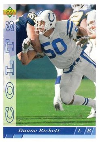 #370 Duane Bickett - Indianapolis Colts - 1993 Upper Deck Football