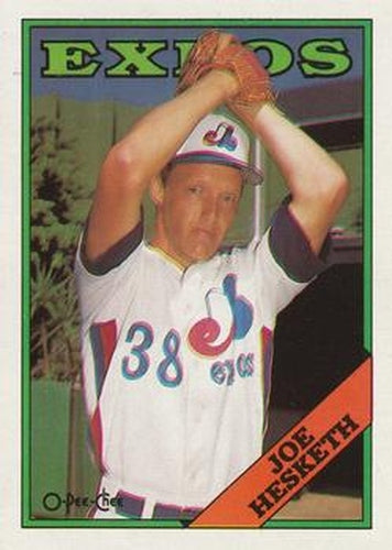 #371 Joe Hesketh - Montreal Expos - 1988 O-Pee-Chee Baseball