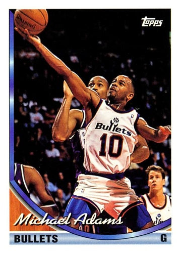 #371 Michael Adams - Washington Bullets - 1993-94 Topps Basketball