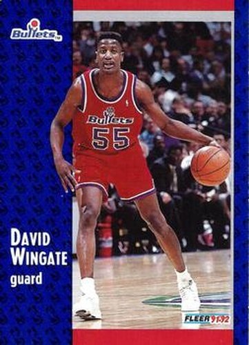#371 David Wingate - Washington Bullets - 1991-92 Fleer Basketball