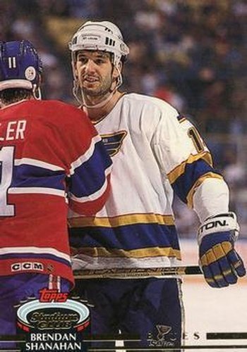 #371 Brendan Shanahan - St. Louis Blues - 1992-93 Stadium Club Hockey