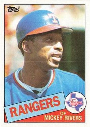 #371 Mickey Rivers - Texas Rangers - 1985 Topps Baseball