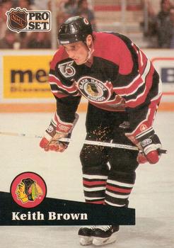 #371 Keith Brown - 1991-92 Pro Set Hockey