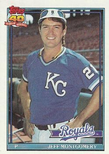 #371 Jeff Montgomery - Kansas City Royals - 1991 Topps Baseball