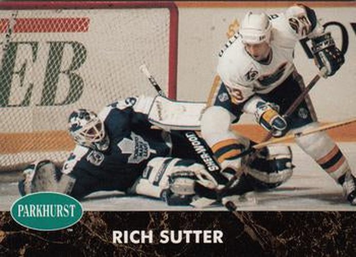 #372 Rich Sutter - St. Louis Blues - 1991-92 Parkhurst Hockey