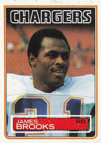 #372 James Brooks - San Diego Chargers - 1983 Topps Football
