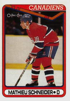 #372 Mathieu Schneider - Montreal Canadiens - 1990-91 O-Pee-Chee Hockey