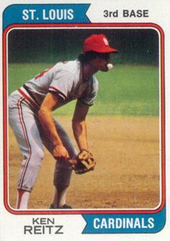 #372 Ken Reitz - St. Louis Cardinals - 1974 Topps Baseball