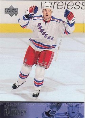 #372 Matthew Barnaby - New York Rangers - 2003-04 Upper Deck Hockey