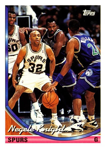 #372 Negele Knight - San Antonio Spurs - 1993-94 Topps Basketball