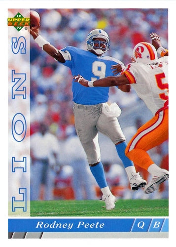 #372 Rodney Peete - Detroit Lions - 1993 Upper Deck Football