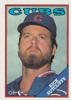 #372 Rick Sutcliffe - Chicago Cubs - 1988 O-Pee-Chee Baseball