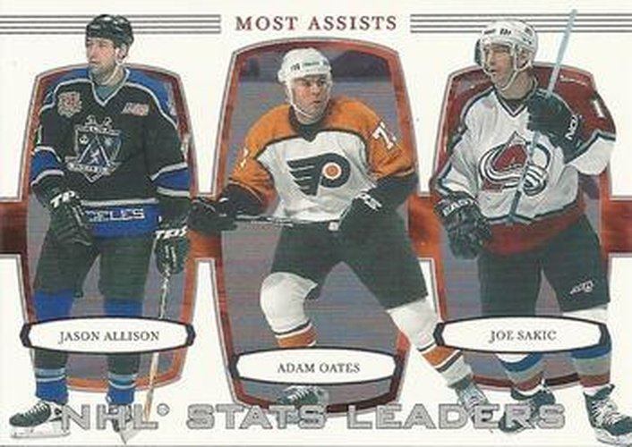 #373 Adam Oates / Jason Allison / Joe Sakic - Philadelphia Flyers / Los Angeles Kings / Colorado Avalanche - 2002-03 Be a Player First Edition Hockey