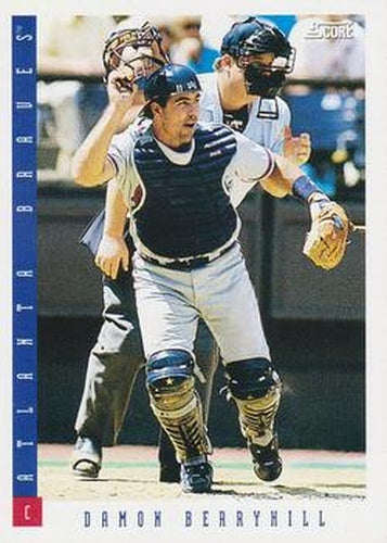 #373 Damon Berryhill - Atlanta Braves - 1993 Score Baseball