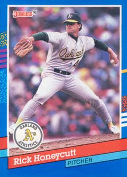 #373 Rick Honeycutt - Oakland Athletics - 1991 Donruss Baseball