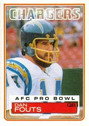 #374 Dan Fouts - San Diego Chargers - 1983 Topps Football
