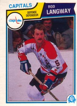 #374 Rod Langway - Washington Capitals - 1983-84 O-Pee-Chee Hockey