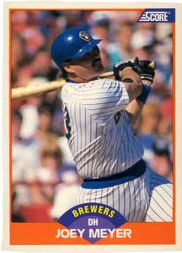 #374 Joey Meyer - Milwaukee Brewers - 1989 Score Baseball