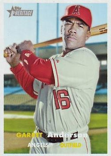 #374 Garret Anderson - Los Angeles Angels - 2006 Topps Heritage Baseball