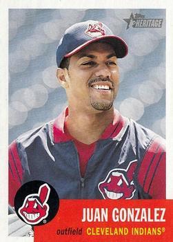 #374 Juan Gonzalez - Cleveland Indians - 2002 Topps Heritage Baseball