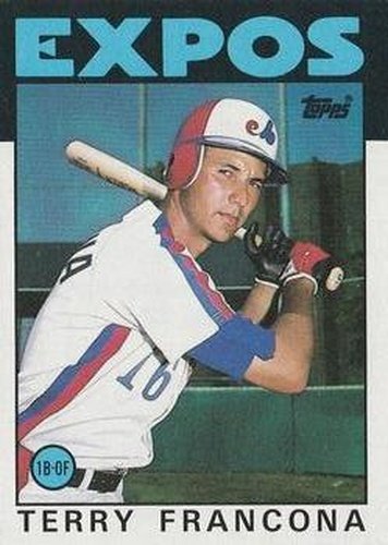 #374 Terry Francona - Montreal Expos - 1986 Topps Baseball
