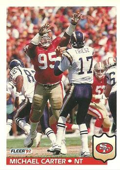 #374 Michael Carter - San Francisco 49ers - 1992 Fleer Football