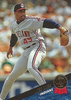 #374 Jose Mesa - Cleveland Indians - 1993 Leaf Baseball