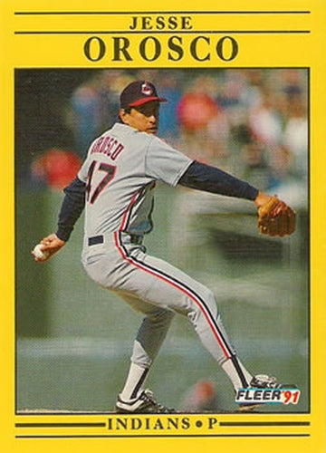 #375 Jesse Orosco - Cleveland Indians - 1991 Fleer Baseball