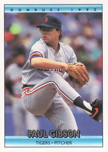 #375 Paul Gibson - Detroit Tigers - 1992 Donruss Baseball