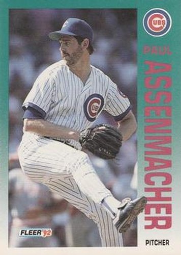 #375 Paul Assenmacher - Chicago Cubs - 1992 Fleer Baseball