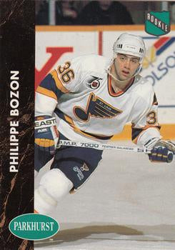 #375 Philippe Bozon - St. Louis Blues - 1991-92 Parkhurst Hockey