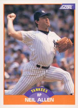 #375 Neil Allen - New York Yankees - 1989 Score Baseball