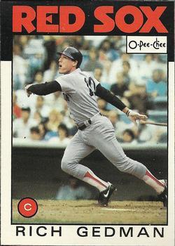 #375 Rich Gedman - Boston Red Sox - 1986 O-Pee-Chee Baseball